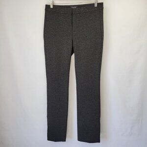 NYDJ Ponte Knit Straight Leg Pants Charcoal Gray Size 6